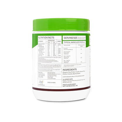OZiva Plant Protein for Everyday Fitness | 30g Protein - Pea Isolate | Complete Plant Protein Powder | No Added Sugar, Certified Clean & Vegan (Unflavoured, 500g)