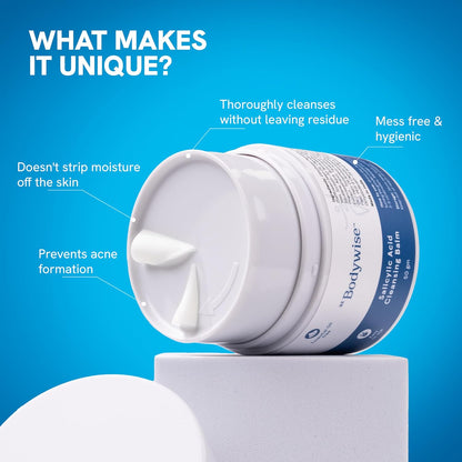 Be Bodywise Salicylic Acid Cleansing Balm 50g | For Makeup Removal & Oil Cleansing | Prevents Acne Formation | Gentle, Mess-Free & Hygienic