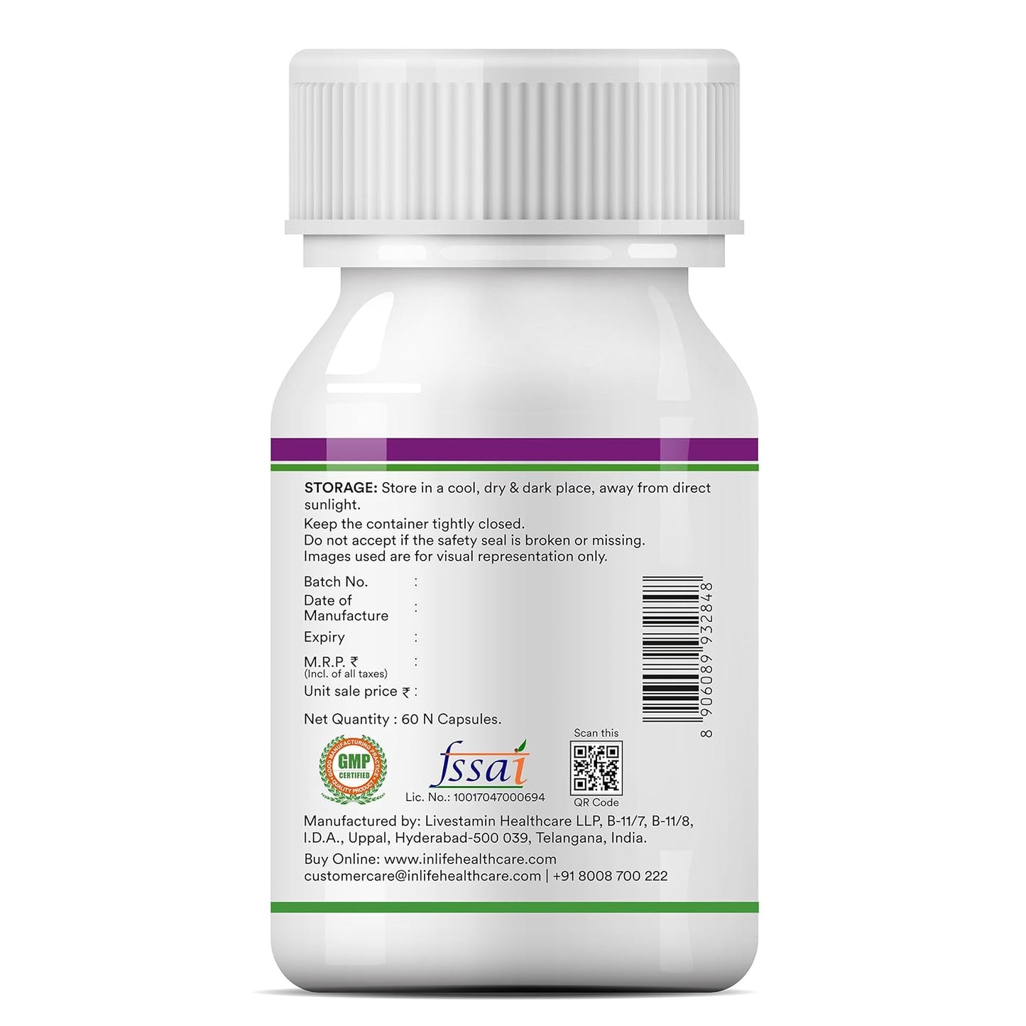 INLIFE Milk Thistle Extract 600mg Capsules | Silybum Marianum Liver Support Supplement | Men and Women - 60 Vegetarian Caps (Pack of 1, 60)