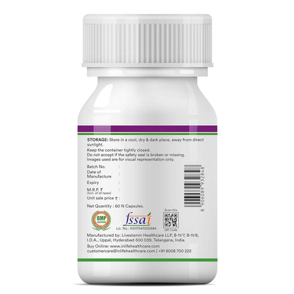 INLIFE Milk Thistle Extract 600mg Capsules | Silybum Marianum Liver Support Supplement | Men and Women - 60 Vegetarian Caps (Pack of 1, 60)