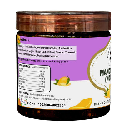 Momade Miracles Mango Aam ka Achar with Hing Flavour/Pickle Without Oil Traditional Indian Homemade Achar with Hing, Sweet & Tangy Pickle | Dry Sukha Aam Ka Achaar made with Organic Methods & Preservative free
