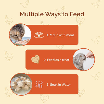 Chompz Freeze Dried Chicken Treats for Cats | 30gm Crunchy Treats | 100% Chicken Breast | for Kittens & Adult Cats | Single Ingredient & High Protein | Human Grade | Low Calorie | Grain & Gluten Free