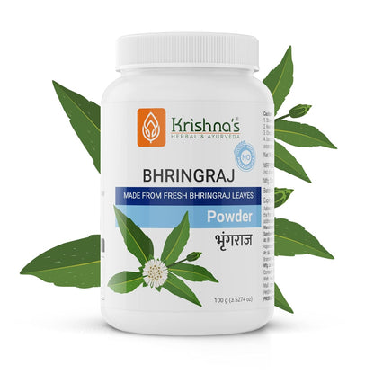 Krishna's Bhringraj Powder - 100 g | Preservative Free | Good for Hair Pack and Oil
