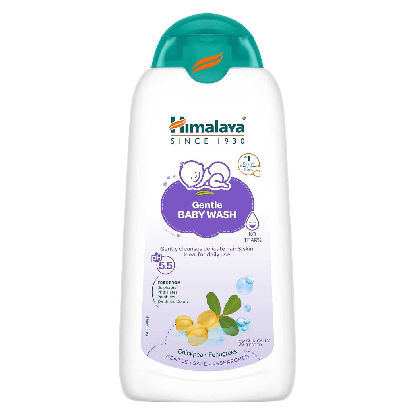 Himalaya Gentle Baby Wash | No tears formula |with chickpea and Green gram| Cleansing baby's gentle skin