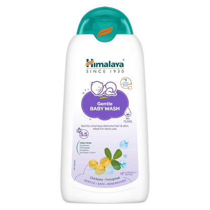 Himalaya Gentle Baby Wash | No tears formula |with chickpea and Green gram| Cleansing baby's gentle skin