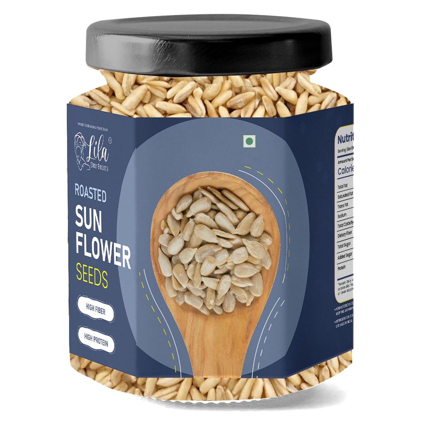 LILA DRY FRUITS Roasted Sunflower Seeds | Crunchy Healthy Snack High Fibre Plant Based Seeds | Ideal for Daily Snacking, Salads, Baking & Toppings Perfect for Gifting