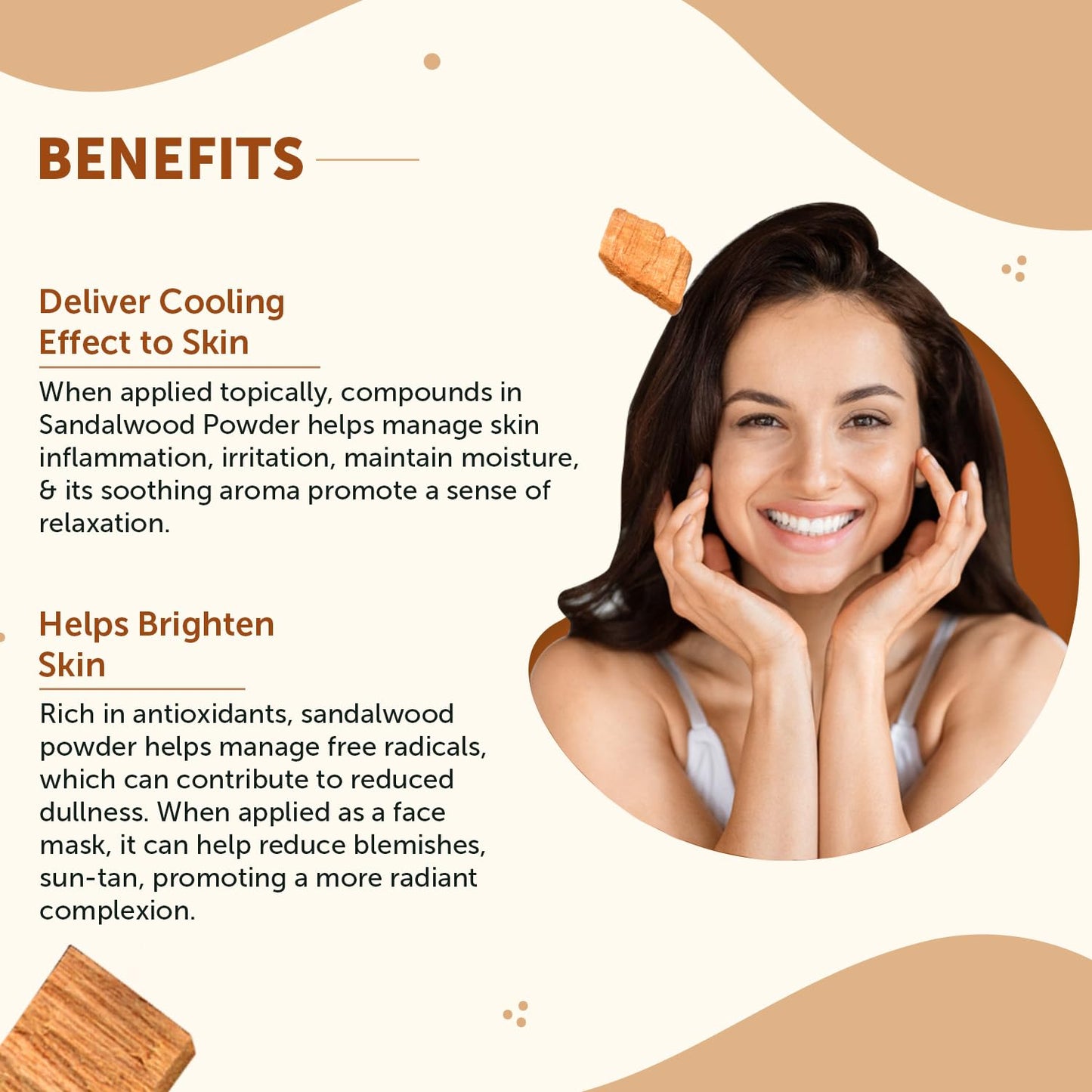 Neuherbs Sandalwood Powder For Face Pack - 100g | Chandan Powder For Glowing & Brighten Skin | Face Mask | 100% Pure & Natural With No Added Preservatives