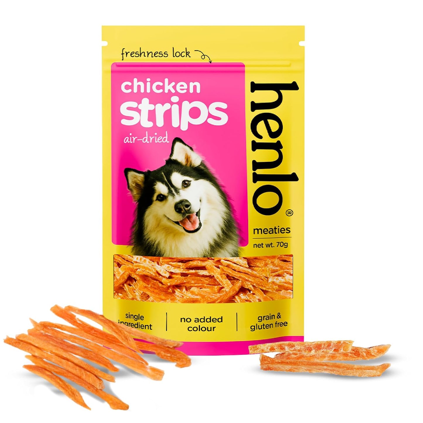 Henlo Chicken Strips for Dogs | High Protein, Guilt-Free & Healthy Dog Treats | Natural Training Snacks, Low Fat & Easy to Chew