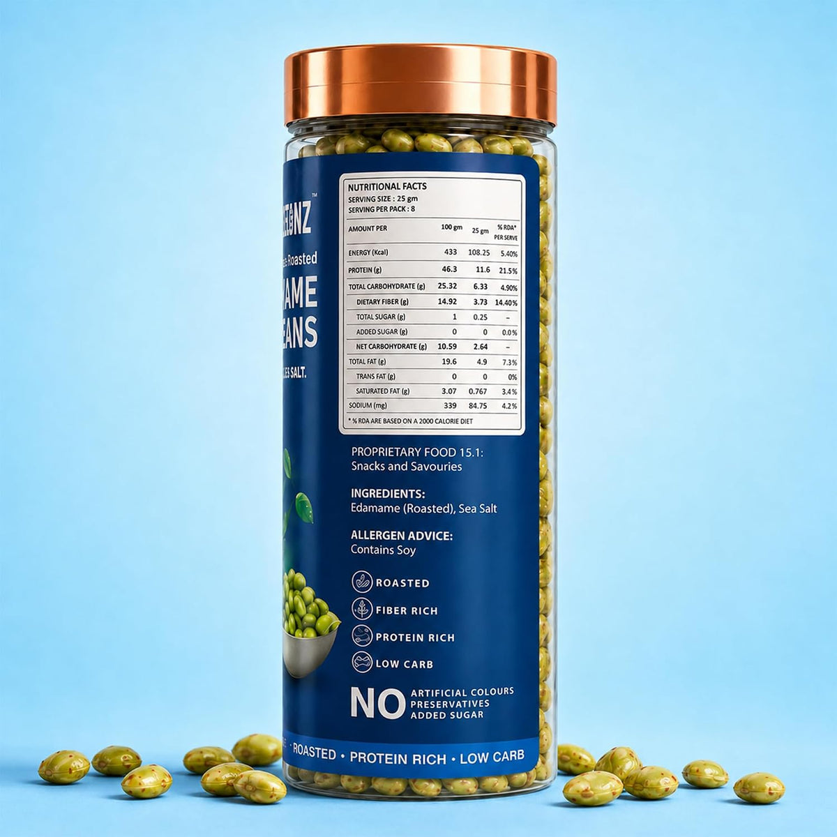 Edamame Beans Classic Flavor - 200g Value Pack | Protein Rich Snack | Simple Taste | Low Salt | Snack for adults | Fiber Rich | Low Carb | Keto Friendly | Lab Tested
