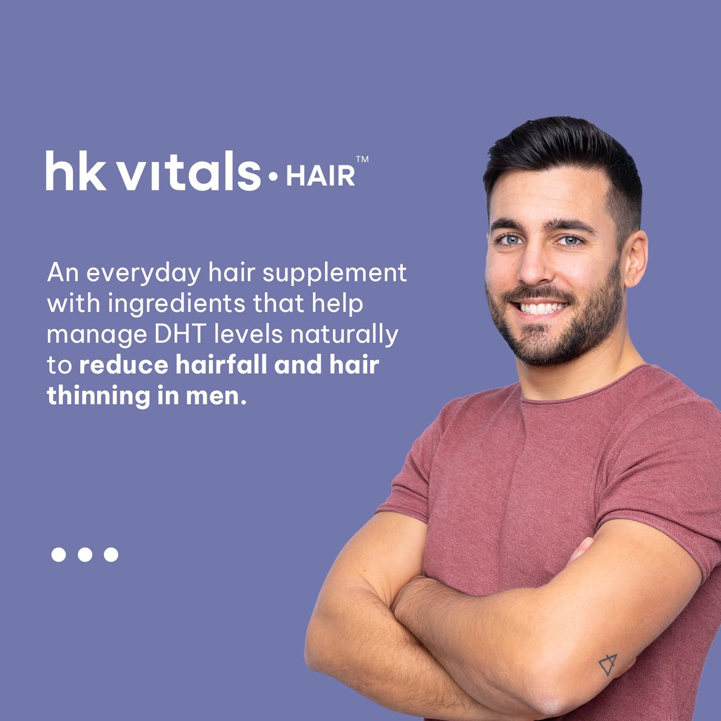 HealthKart hk vitals DHT Blocker with Biotin (60 Tablets) | Stinging Nettle and Soya Protein | Helps Reduce Hair Fall, Stimulates Hair Growth