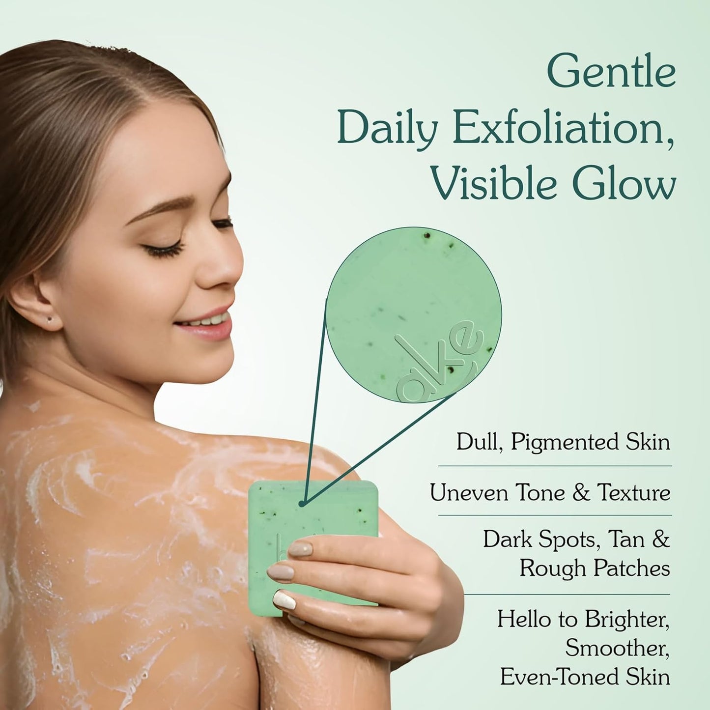 BAKE 8% Glycolic Acid Scrub Treatment Soap (200 Gms Pack of 2) with 3% Niacinamide | For Pigmentation, Exfoliation, Tan Removal, Brightens Underarms | For Women & Men | 100g x 2 (Pack of 2)