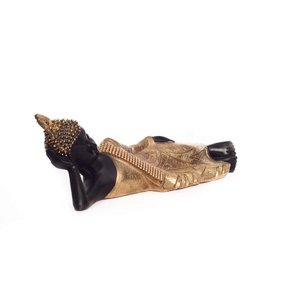 Brass Decorative Thai Reclining Buddha Antique Showpiece