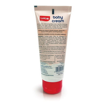 LuvLap Baby Cream -200g, Face & Body Moisturizing Cream with Shea Butter & Colloidal Oatmeal, Protection for Dry, Itchy, Sensitive Skin for Face & Body, 24-Hour Moisturization, Dermatologically Tested