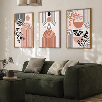 Boho Painting for Wall Decoration - Modern Art Wall Decor Framed Painting for Living Room Bedroom - Framed Wall Posters/Paintings with Frame (Boho 4, 13x19 inch)