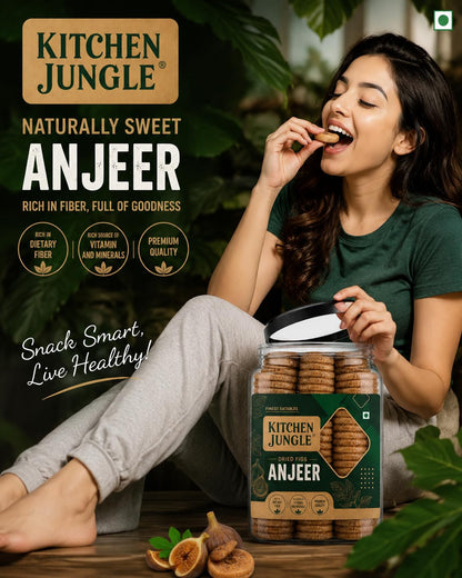 Kitchen Jungle Dry Figs | Anjeer Afghani Grade - Medium Size, Fresh