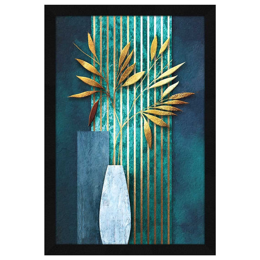 Flower Vase Painting for Wall Decoration, Wall Painting for Living Room, Multicolor, Floral, 12.0 X 18.0 inches, Set of 1