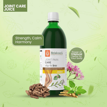 Krishna's Joint Pain Care Juice - 1000 Ml | Natural Pain Reliever |9 Powerful Herbs Like Rasana, Kutaki, Daru Haridra Ashwagandha Strengthens The Muscle