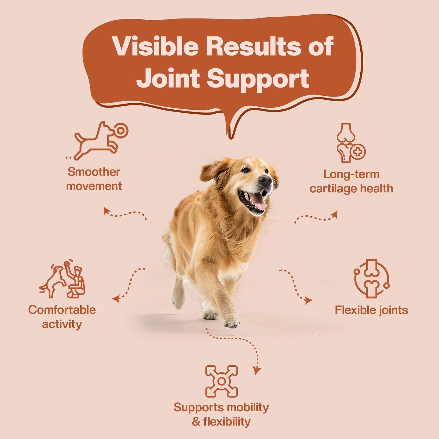 dog joint supplement, dog hip and joint supplement, dog joint chews, glucosamine for dogs, chondroitin for dogs, collagen for dogs, MSM for dogs, green lipped mussel for dogs, dog mobility supplement, dog joint support, dog soft chews, BLEP