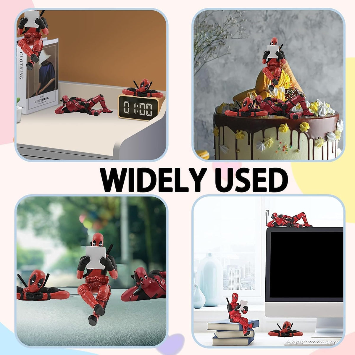 Redvant PVC Action Figure Set of 3 – Desk Display for Office & Car Dashboard Decoration – Red Suit Edition Premium Detailing | car Accessories 2026