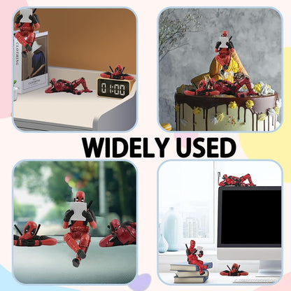Redvant PVC Action Figure Set of 3 – Desk Display for Office & Car Dashboard Decoration – Red Suit Edition Premium Detailing | car Accessories 2026