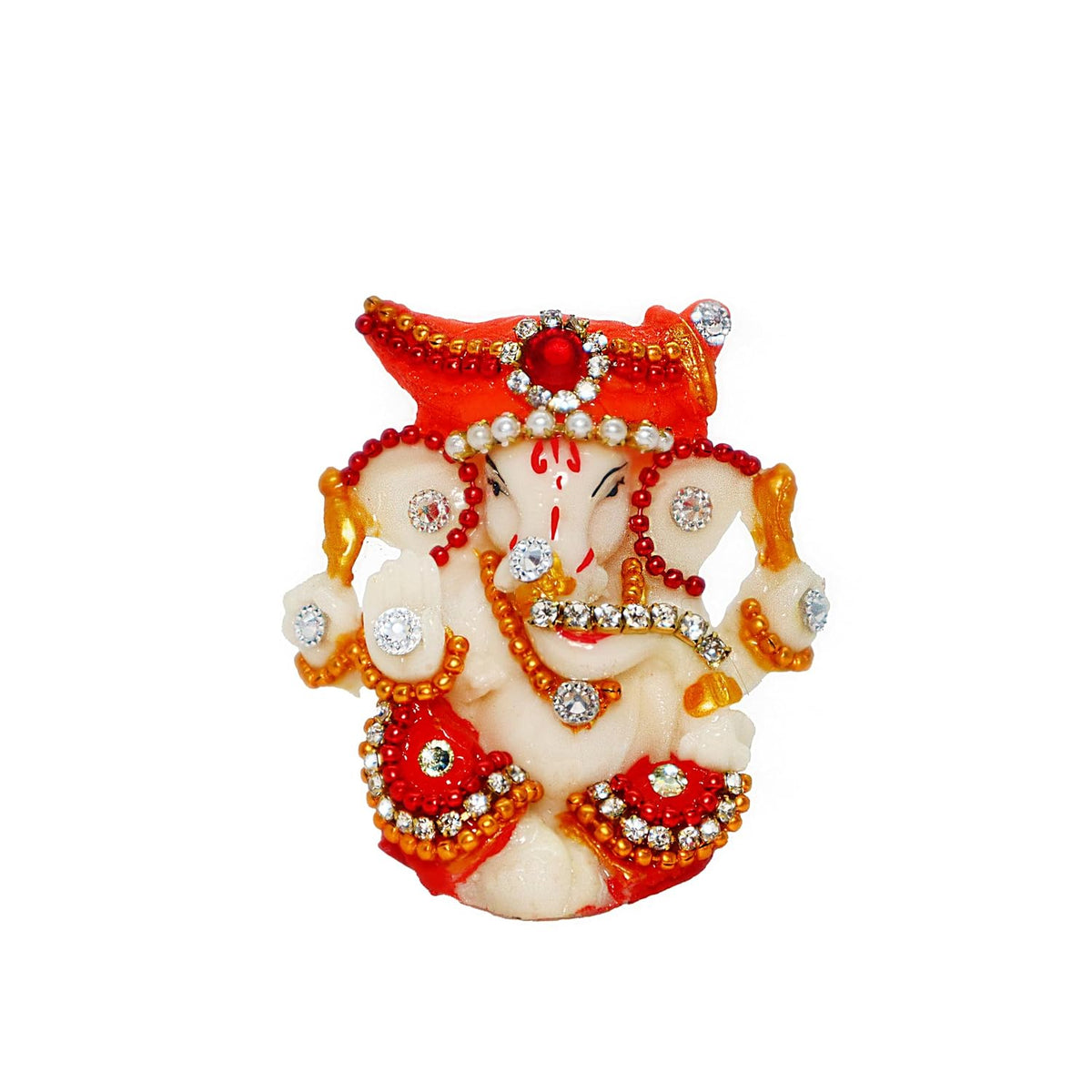 Ganesh Murti for Home & Office Decor, Ganesha Hand Crafted Best Car Dashboard Room Decoration Item (Bajirao Ganesha)