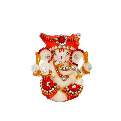 Ganesh Murti for Home & Office Decor, Ganesha Hand Crafted Best Car Dashboard Room Decoration Item (Bajirao Ganesha)