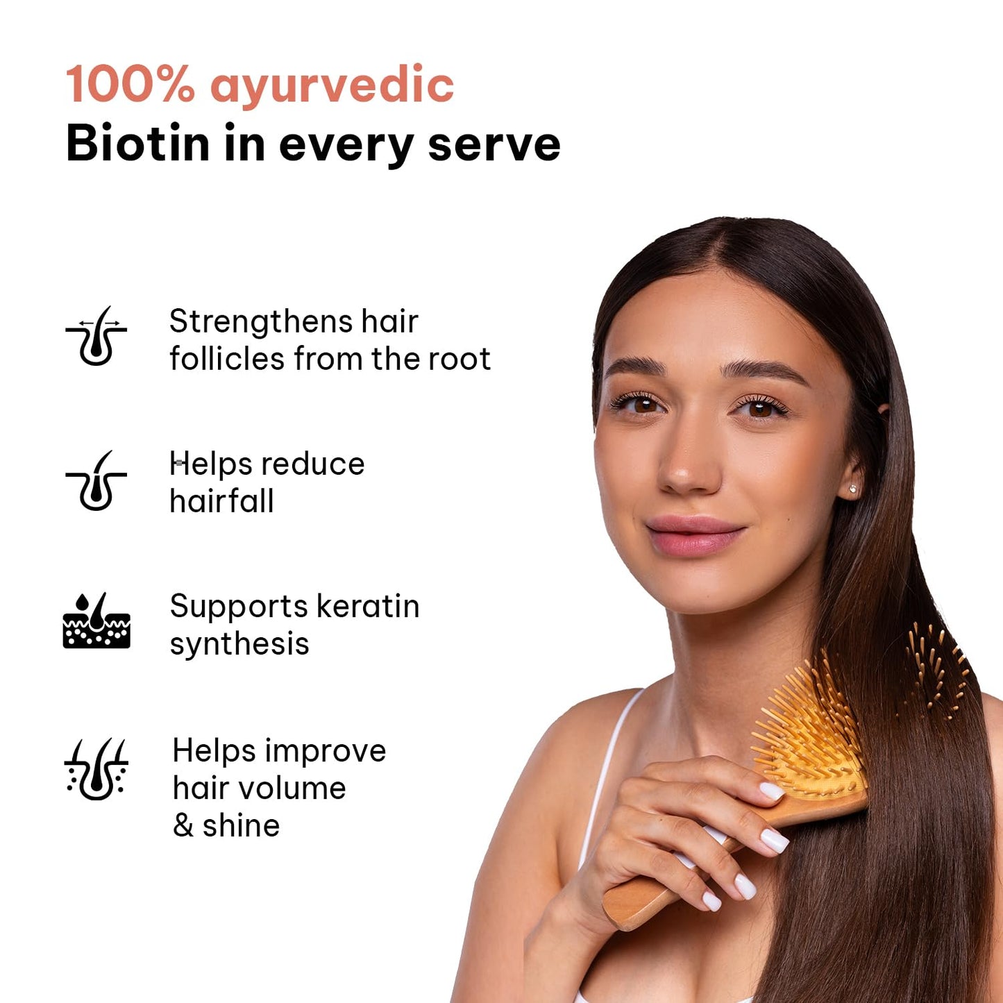 HealthKart hk vitals Biotin (90 Tablets) | Supplement for Hair Growth, Strong Hair and Glowing Skin, Fights Nail Brittleness