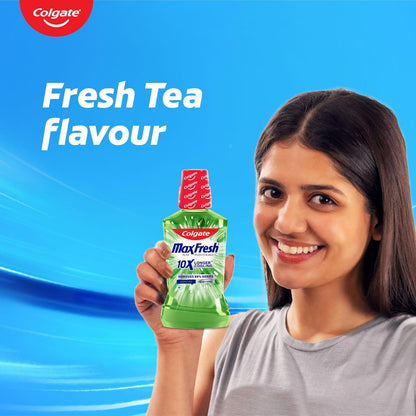 Colgate Plax Fresh Tea Mouthwash, 0% Alcohol - 500 Ml