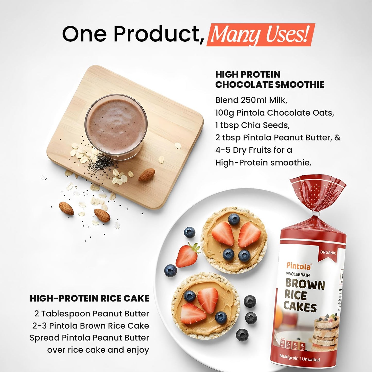 Pintola HIGH Protein ORGANIC JAGGERY Peanut Butter Creamy with 33g Protein & 7g Fiber, Whey Protein Peanut Butter, Gluten Free, Zero Added Salt, Cholesterol Free, 100% Roasted Peanuts
