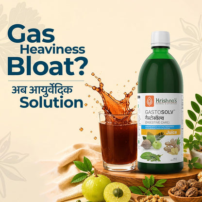 Krishna’s Gastosolv Juice 1000 ml | Ayurvedic Digestive Tonic | Helps Relieve Acidity, Gas & Bloating | Natural Gut Health Support