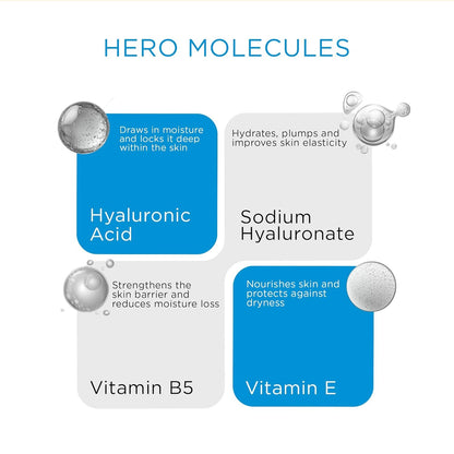 SKINQ Hydrate Serum with Hyaluronic Acid, Sodium Hyaluronate, Vitamin B5 & E | +140% Hydration | Lightweight, Non-Sticky | For All Skin Types | In-Vivo Tested I Derma Formulated