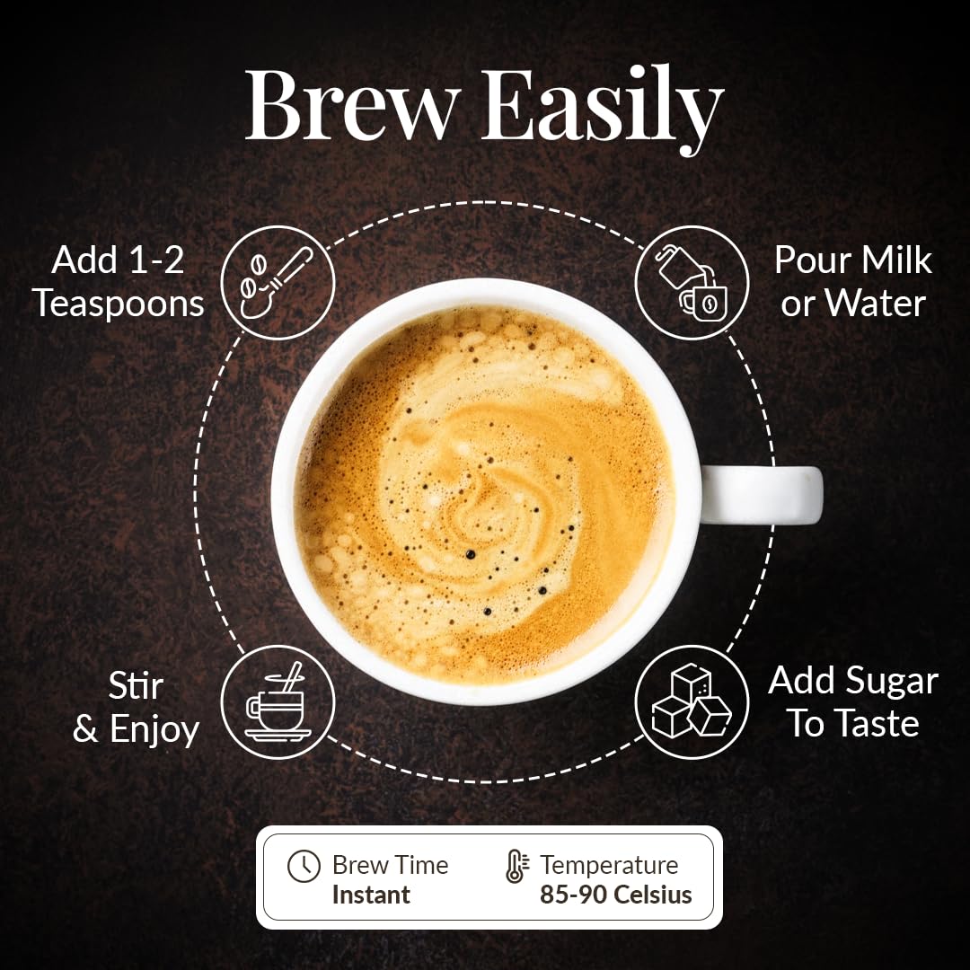 TGL Euphoria Instant Strong Coffee (100 gm) | Premium Blend of Classic Arabica & Robusta Coffee Beans | Hot & Cold Coffee | Rich & Smooth taste | Espresso, Latte & Cappuccino