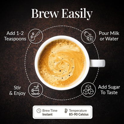 TGL Euphoria Instant Strong Coffee (100 gm) | Premium Blend of Classic Arabica & Robusta Coffee Beans | Hot & Cold Coffee | Rich & Smooth taste | Espresso, Latte & Cappuccino