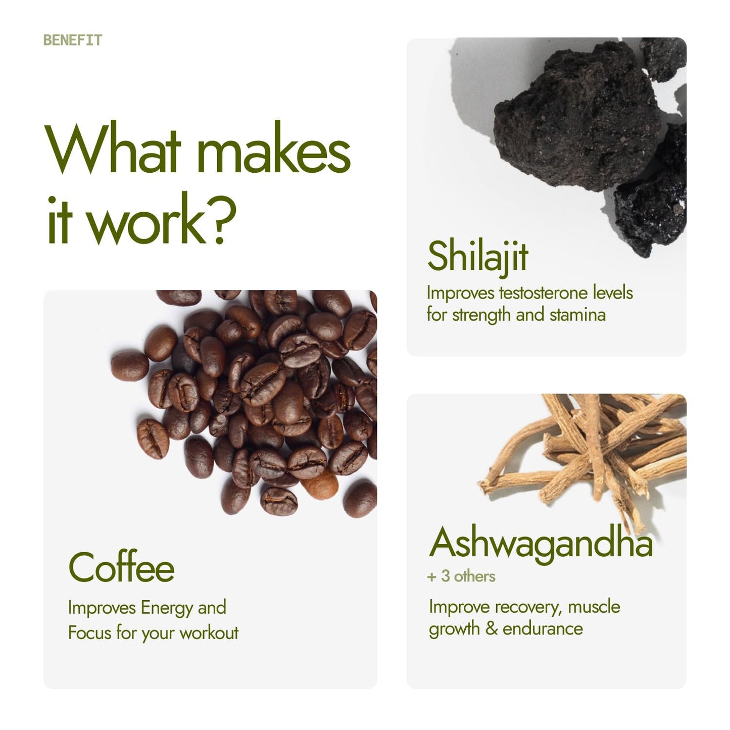 Kapiva Shilajit Gold Mix | Natural Pre Workout | 40 Servings | Coffee flavour | Boosts testosterone, Energy & Focus in gym | 102mg coffee