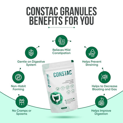 Healing Hands Constac for Relief in Mild Constipation - Mild, Safe, Clinically Proven Ayurvedic Granules 500g Pouch