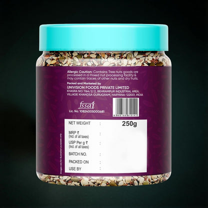 Tauffa Premium Seeds Mix 250g | Healthy Seed Blend with Sunflower, Pumpkin & Flax Seeds | High Protein & Fiber Snack | Omega 3 Rich Superfood for Diet & Fitness