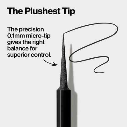 REVLON ColorStay Micro Easy Precision Liquid Eyeliner, Waterproof, Smudgeproof, Longwearing with Felt Tip Applicator, 301 Blackout, 1.7 ml
