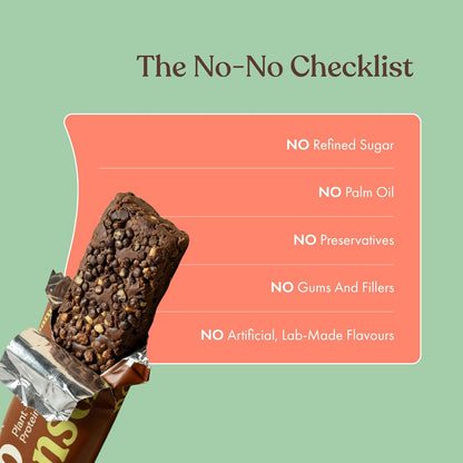 Cosmix No-Nonsense Protein Bar | Mocha Almond | 11g Complete Plant Protein + 6g Fibre | No Added Sugar or Preservatives | Gluten & Lactose-Free, Gut-Friendly | 45g Bar