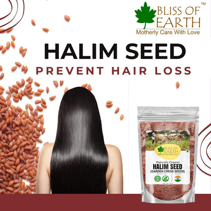 Bliss Of Earth Halim Seeds 600gm Organic for Eating - Natural Aliv Seeds for Hair, Skin Health & Immunity Booster Superfoods