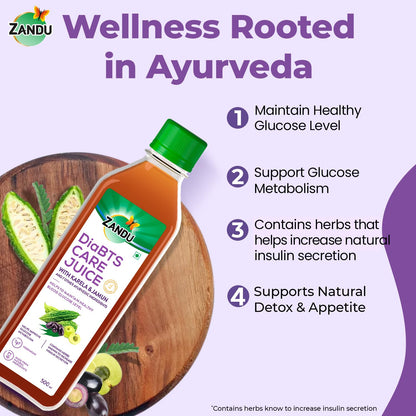 Zandu DiaBTS Care Juice with Karela & Jamun, 500 ml | Blend of 9 Ayurvedic ingredients | Natural & Vegetarian