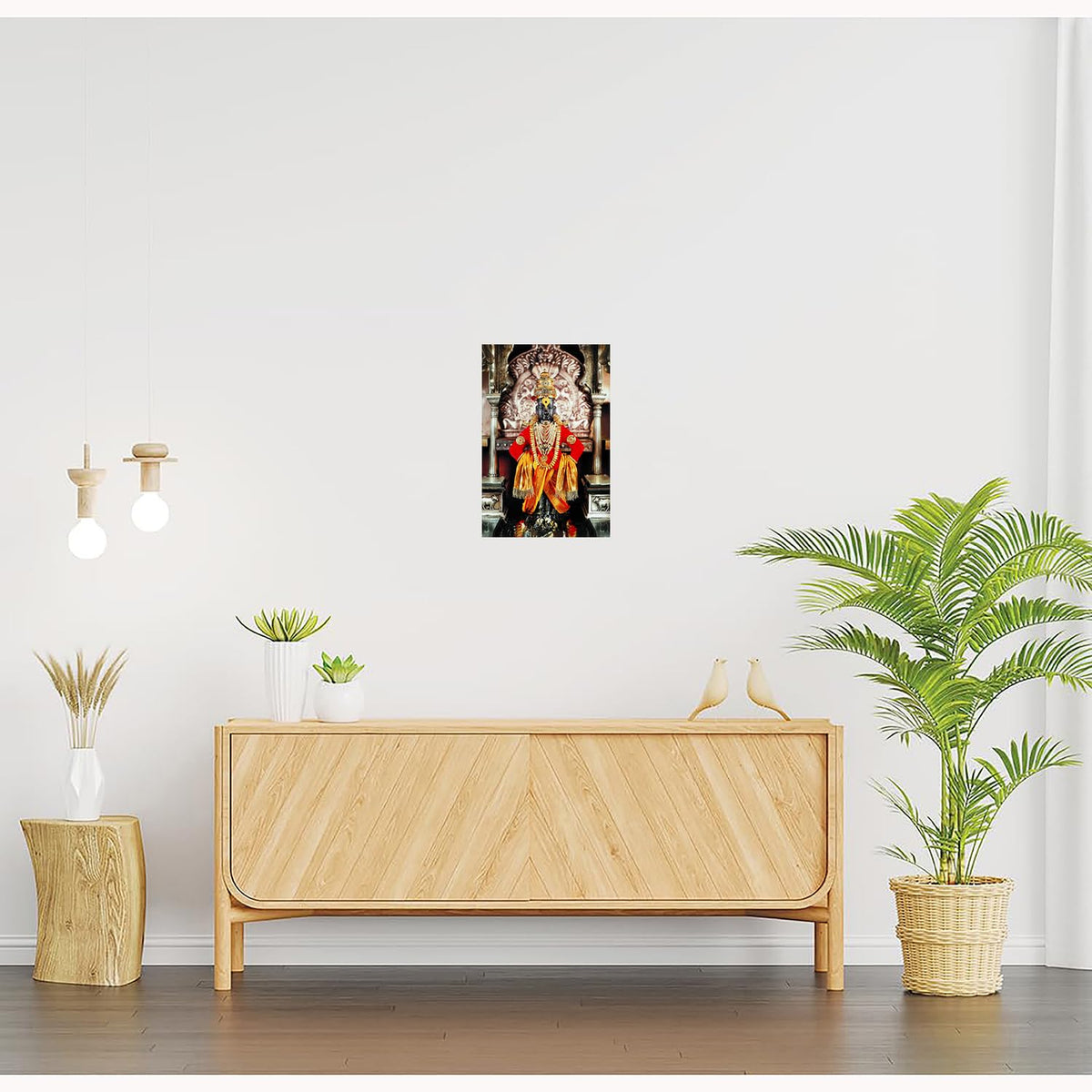 Vitthal Paintings for Living room, Vitthal Poster Big Size with Sparkle Coated Lamination - 2238 (Self Adhesive) 18x24 Inch