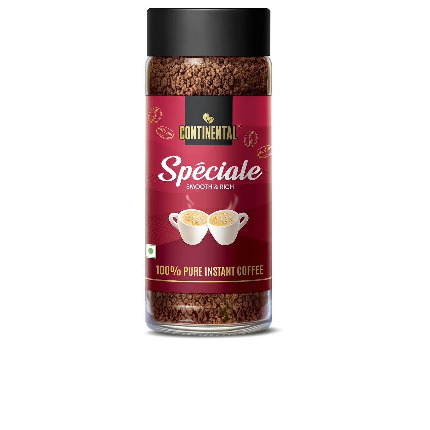 Continental Speciale Instant Coffee | Premium Arabica Blend | 100% Pure Coffee | Smooth & Rich Instant Coffee | Medium Roast | No Added Flavors | 100g Jar | Best for Hot & Cold Coffee
