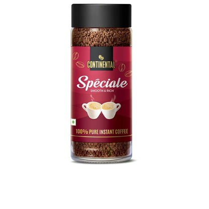 Continental Speciale Instant Coffee | Premium Arabica Blend | 100% Pure Coffee | Smooth & Rich Instant Coffee | Medium Roast | No Added Flavors | 100g Jar | Best for Hot & Cold Coffee