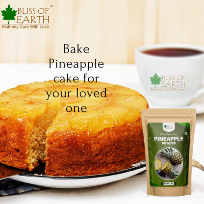 Bliss of Earth Pineapple Powder Natural Spray Dried Great for Juices, Jams, Cake, Ice Cream, & Energy Drinks (pineapple, 200)