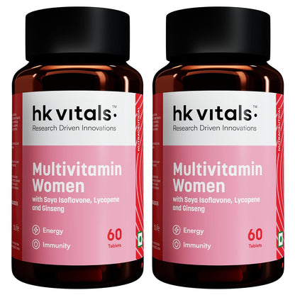 HealthKart hk vitals Multivitamin For Women (120 Tablets) | With Zinc, Vitamin C, Vitamin D, Multiminerals & Ginseng Extract