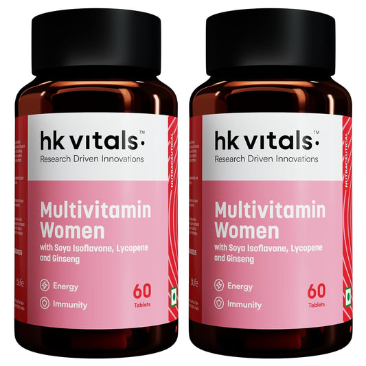 HealthKart hk vitals Multivitamin For Women (120 Tablets) | With Zinc, Vitamin C, Vitamin D, Multiminerals & Ginseng Extract