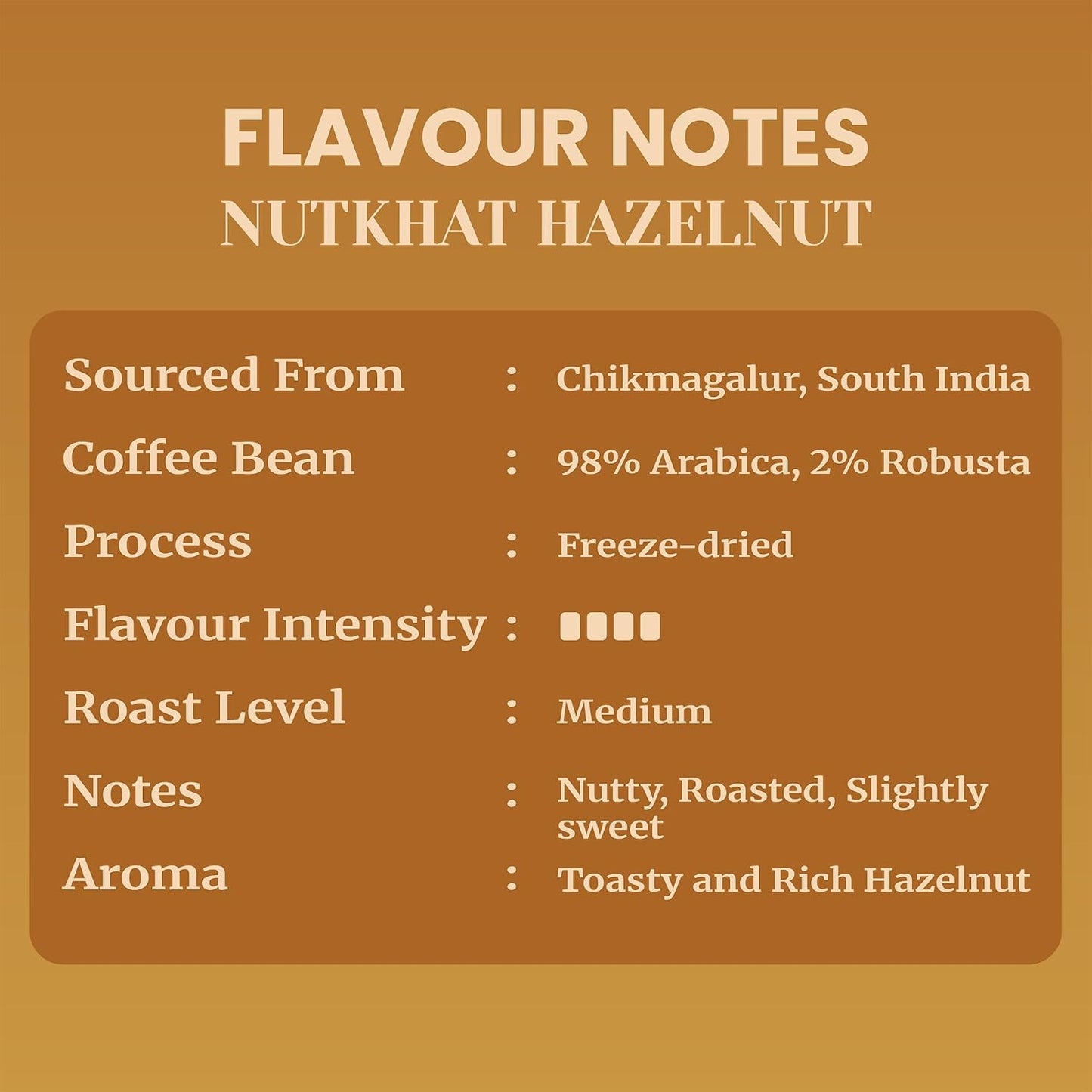 Impulse Coffees - Hazelnut Flavoured Instant Coffee Powder | Premium Freeze Dried Arabica Hazelnut Coffee Powder | Smooth Instant Coffee, Hot & Cold
