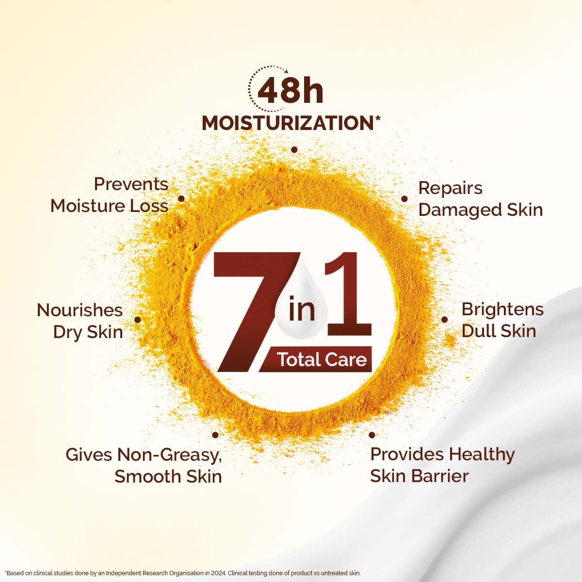 Mamaearth Ubtan Moisturizing Body Lotion with Turmeric & Saffron for Glowing Skin | 48 Hrs Moisturization | Nourishes Dry Skin | 7 in1 Total Care | 100% Natural Butter | Non-Greasy Smooth Skin | 400 ml