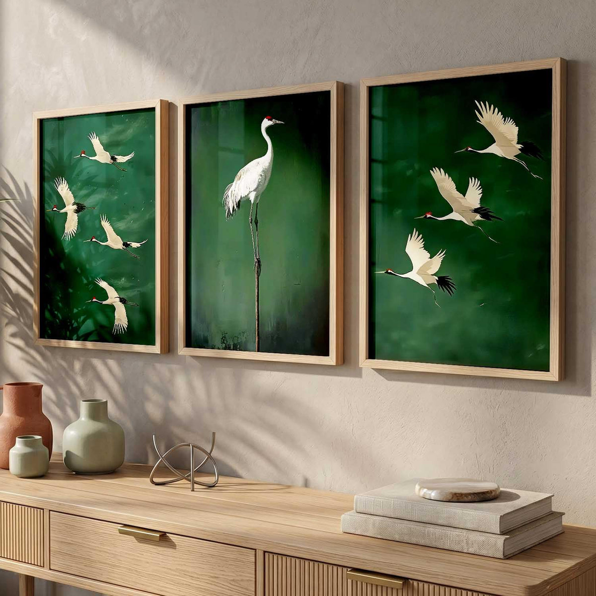 Home Decor Nature Art Painting Decorative Wall Art | Poster With Frame For Living Room Bed Room Hotel Wall Decor Digital Reprint Set of 3 (13X17 inch)