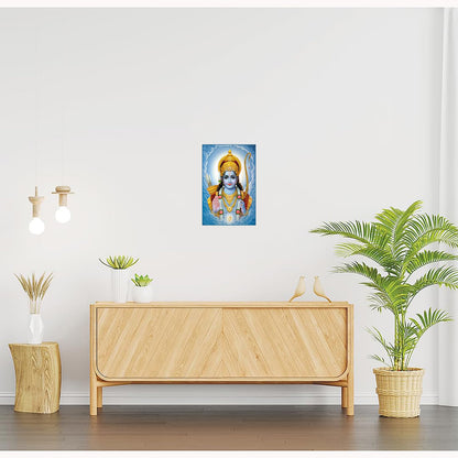 Shree Ram Paintings for Living room, Shree Ram Poster Big Size with Sparkle Coated Lamination - 2114 (Self Adhesive) 18x24 Inch
